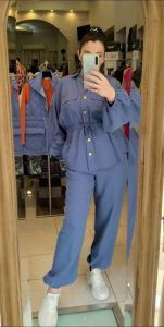 Innocent Παντελόνι με λάστιχο Μπλέ Ίντιγκο