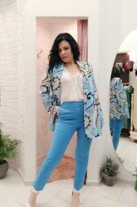 MYT Παντελόνι Pencil με Λάστιχο Sky Blue