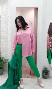 MYT Παντελόνι Pencil με Λάστιχο Green