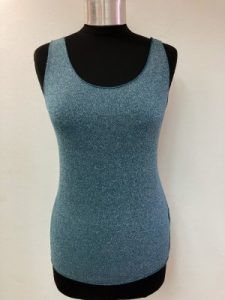 NATACHA Paris Τοπ πετρολ θηλυκό ελαστικό με λούρεξ