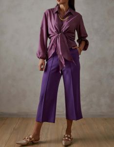 Designer Brands Πουκάμισο με βολάν Magenta