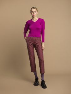 Moutaki Μπλούζα Ve Fuchsia Black White