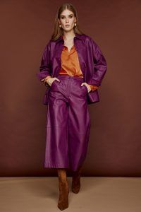 MOUTAKI Πουκάμισο Aubergine eco leather