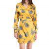 Moutaki Φόρεμα Silk Touch Yellow Printed mini