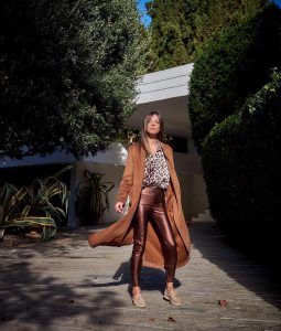 Innocent Παντελόνι Ecoleather metallic