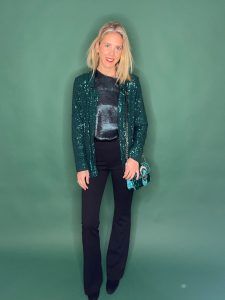 J.Gallano PARIS Σακάκι Sequins Green
