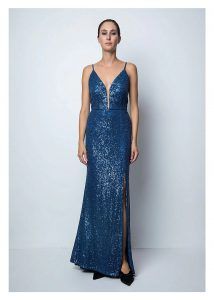 Designer Brands Φόρεμα Sequins Μάξι Blue