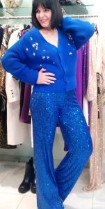 Designer Brands Παντελόνα Sequins Royal Blue