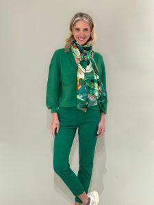 Sunny Studio Paris Παντελόνι Cotton Τσίνος Πράσινο