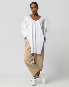 GREEK DESIGNER JERSEY TOP-WHITE