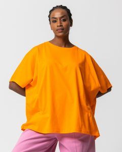 GREEK DESIGNER JERSEY TOP-ORANGE ONE SIZE