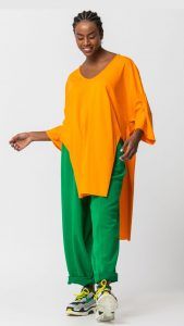 GREEK DESIGNER JERSEY TOP-ORANGE