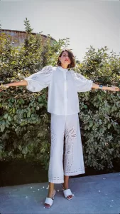 Moutaki Παντελόνα Κυπουρ Λευκή