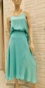 Moutaki Φούστα κρουαζέ τυρκουάζ ML