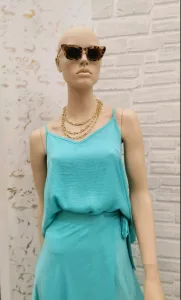 Moutaki Τοπ τιράντα τυρκουάζ ML