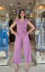 Moutaki Παντελόνα zip μωβ