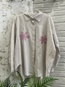 Greek designers πουκαμίσα με λουλούδια