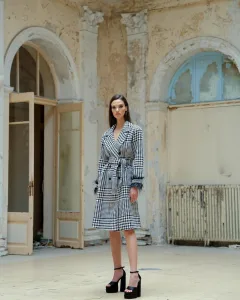 Eirianna παλτό Piede de poule