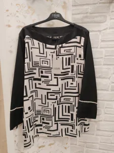 Figaro Σατέν μπλούζα τύπος με πέρλες