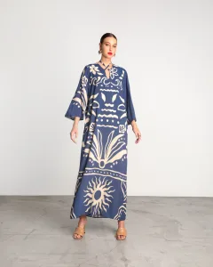 Moutaki 25.07.68 φόρεμα μπλε