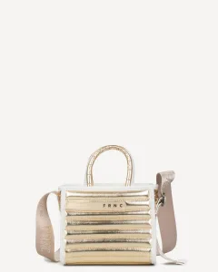 Frnc 4630 χρυσό τσάντα ώμου