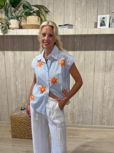 French Fashion Αμάνικο Πουκάμισο Jocéine