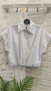 Innocent πουκάμισο cropped κουμπί