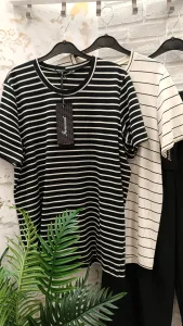 Innocent μπλούζα μαύρο και εκρού ριγέ