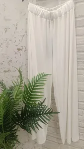 Innocent παντελόνα rib λευκή