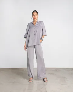 Moutaki 25.09.10 πουκαμισο σατεν ασημι