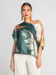 Moutaki silky top forest green