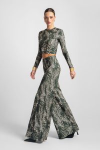 Moutaki Παντελόνα 25.03.132 Wide leg Leopard