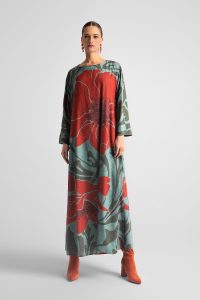 Moutaki Φόρεμα 25.07.110 Σατέν Floral