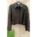 Innocent Πουκάμισο Lace Κοφτή δαντέλα Μαύρο